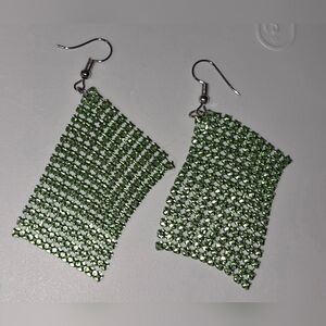 Green Mesh Earrings